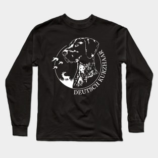 Deutsch Kurzhaar dog portrait Long Sleeve T-Shirt